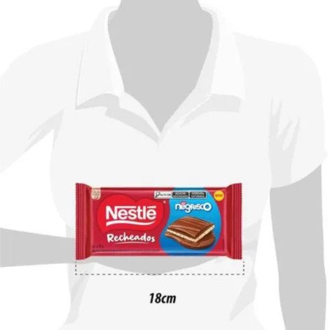 Barra de Chocolate Recheado Negresco Nestlé 90g