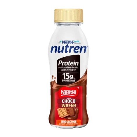 Bebida Láctea UHT Nestlé Nutren Protein ChocoWafer Zero Lactose 260ml
