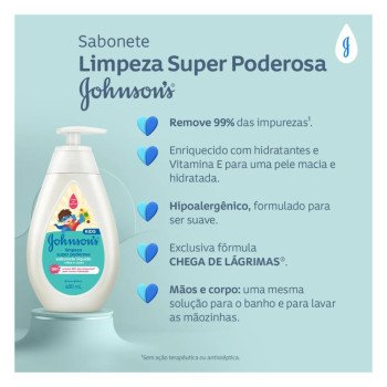 Sabonete Líquido Johnson's Limpeza Super Poderosa 400ml