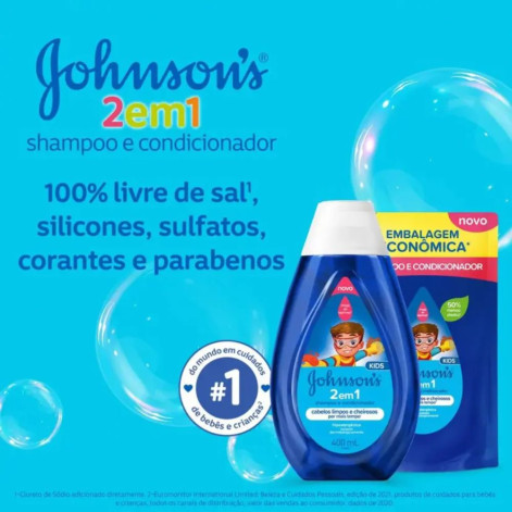 Shampoo e Condicionador Johnson's Kids 2 em 1 400ml