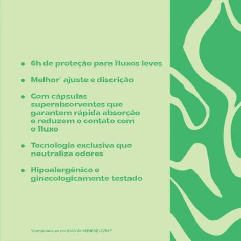Absorvente Sempre Livre Adapt Cobertura Suave Com Abas com 16 unidades