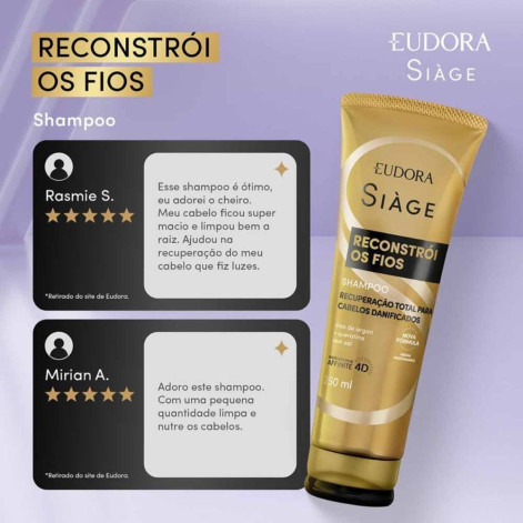 Eudora Siàge Reconstrói Os Fios Shampoo 250ml
