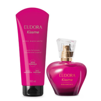 Combo Kiss Me Rosa Marcante: Desodorante Colônia 50ml + Loção corporal 100ml