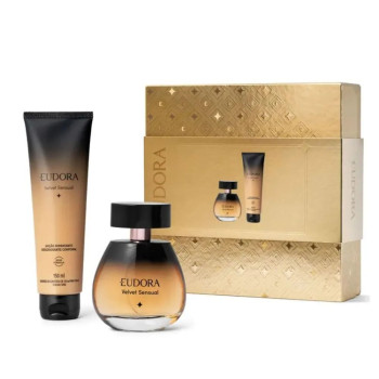 Kit Eudora Velvet Sensual Desodorante Colônia 100ml + Loção Hidratante Desodorante Corporal 150ml