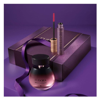 Kit Eudora Colônia Velvet Authentic 100ml + Máscara de Cílios Soul Turbo 10g