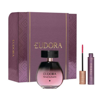 Kit Eudora Colônia Velvet Authentic 100ml + Máscara de Cílios Soul Turbo 10g