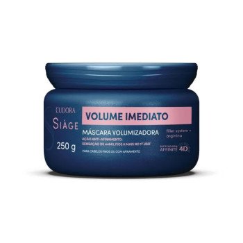 Máscara Capilar Volumizadora Eudora Siàge Volume Imediato 250g