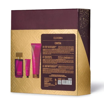 Kit Eudora Diva Fabulosa Colonia 30ml + Locao Hidratante 100ml + Creme Para Maos 50gr