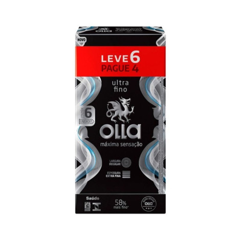 Preservativo Olla Sensitive Máxima Sensação Ultra Fino - Leve 6 Pague 4