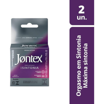 Camisinha Jontex Orgasmo em Sintonia Texturizado Retardante 2 unidades