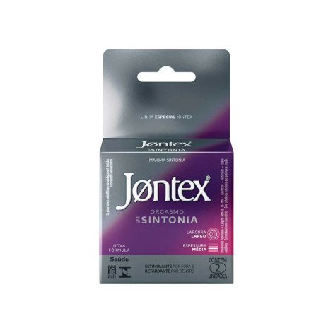 Camisinha Jontex Orgasmo em Sintonia Texturizado Retardante 2 unidades