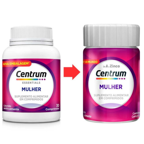 Polivitamínico Centrum Essentials Mulher de A a Zinco 30 comprimidos