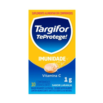 Vitamina C Efervescente Targifor TeProtege Imunidade 1g 10 comprimidos