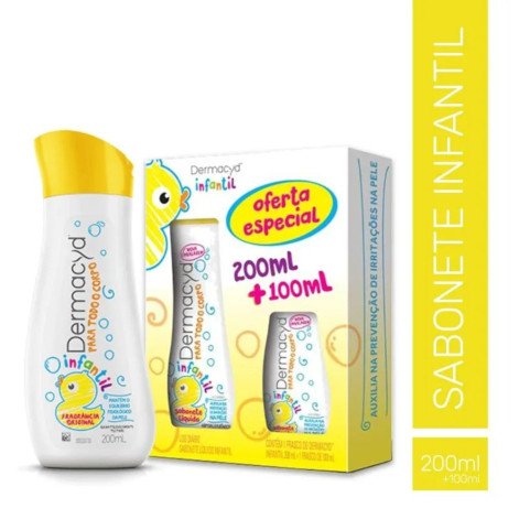 Kit Sabonete Líquido Íntimo Dermacyd Infantil 200ml + 100ml