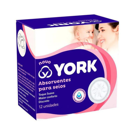 Absorvente P/Seio York Fluffy C/ 12 Un