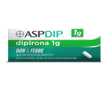 Dipirona AspDip 1g 10 Comprimidos