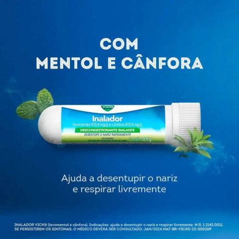 Vick Inalador Descongestionante Nasal 0,5g 1 unidade