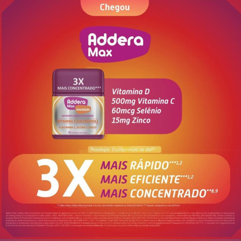 Vitamina Addera + Imunidade Max FR 30 Comprimidos Revestidos