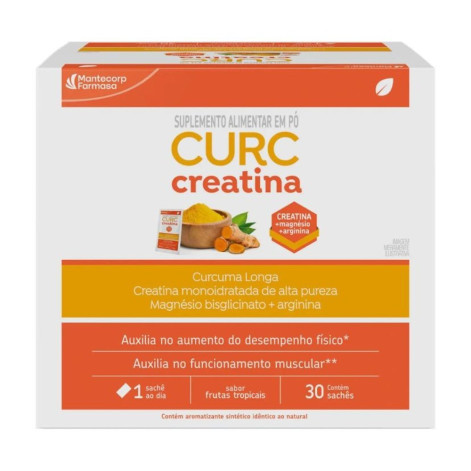 Curc Creatina Sabor Frutas Tropicais Com 30 Saches De 7,3gr Cada Mantecorp Farmasa