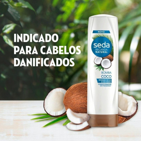 Condicionador Seda Recarga Natural Bomba Coco 325ml