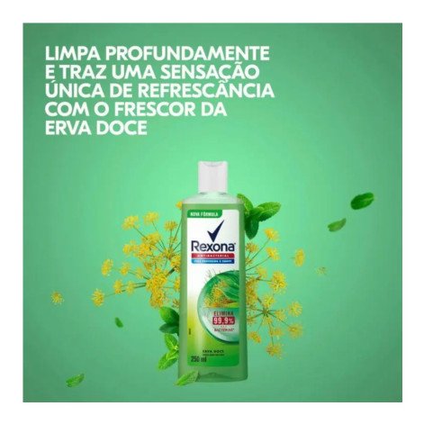 Sabonete Líquido Rexona Antibacterial Erva-Doce 250ML