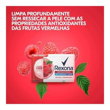 Sabonete em Barra Rexona Antibacterial Frutas Vermelhas 84g