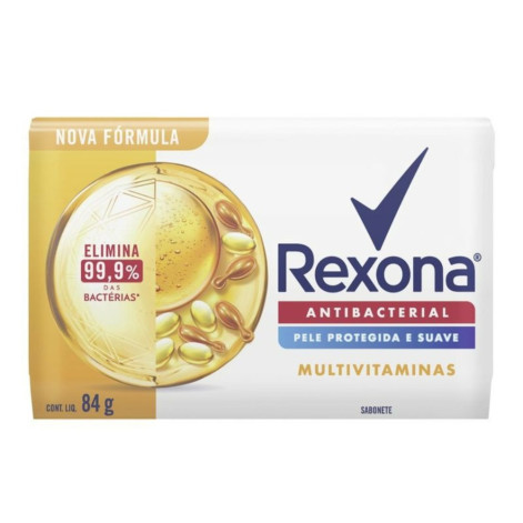 Sabonete em Barra Rexona Antibacterial Multivitaminas 84g