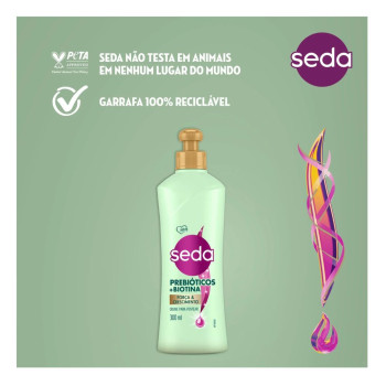 Creme para Pentear Seda Força e Crescimento Prebióticos + Biotina 300ml