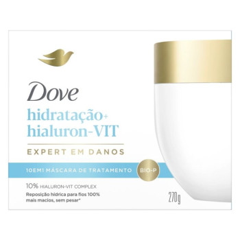 Máscara de Tratamento Dove 10 em 1 Hidratação + Hialuron-VIT 270g