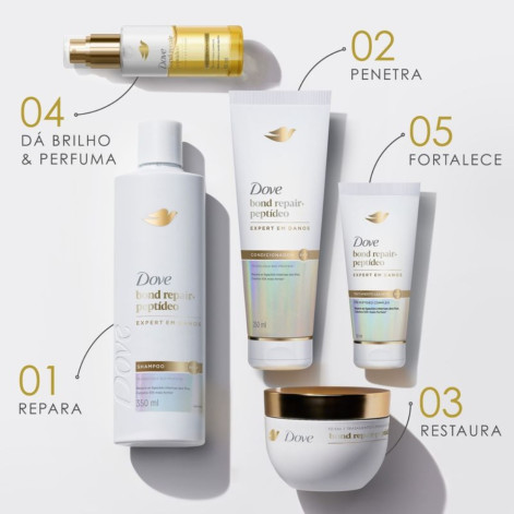 Máscara Capilar Dove 10 em 1 Bond Intense Repair + Peptídeo 250g