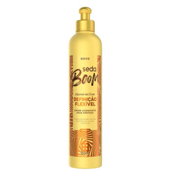 Creme Hidratante para Pentear Cabelo Cacheado Ondulado Seda Boom Pro Curvatura 350ml