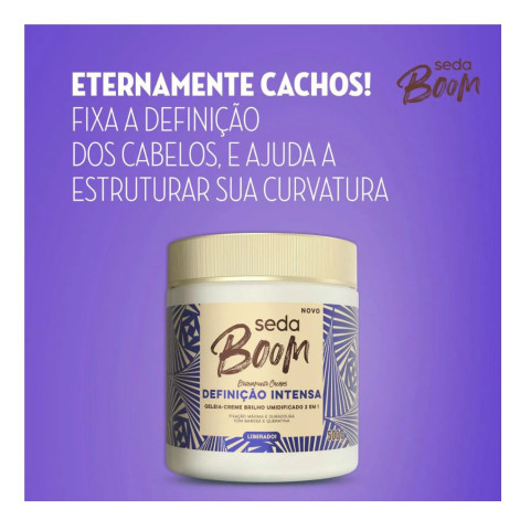 Geleia-Creme Seda Boom Definição Intensa 2 em 1 500g