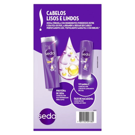 Kit Seda Liso Perfeito Shampoo 300ml + Condicionador 190ml Kit Seda Liso Perfeito Shampoo 300ml + Condicionador 190ml