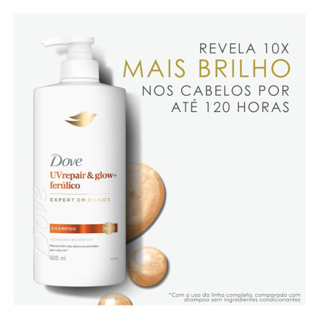 Dove Shampoo UV Repair & Glow + Ferúlico 600ml