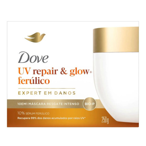 Máscara de Resgate Intenso 10 em 1 Dove UV Repair & Glow + Ferúlico 250g