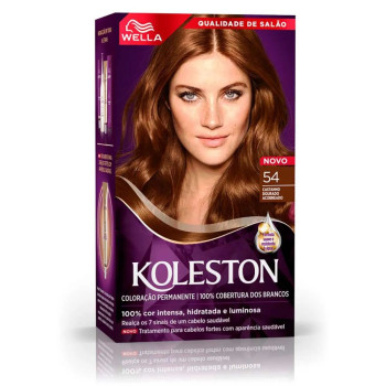 Tinta de Cabelo Permanente Koleston N 54 Castanho Dourado Acobreado