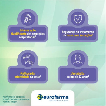 Acetilcisteína 200mg Granulado Sabor Laranja 16 envelopes Eurofarma Genérico