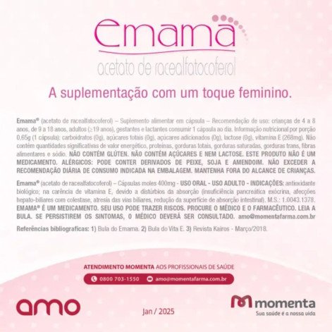 Vitamina E Emama 30 cápsulas