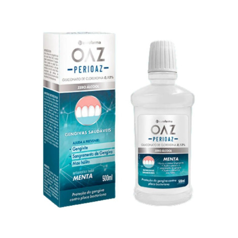 Oaz Perioaz Antisséptico Bucal Gengivas Saudáveis Menta 500ml 