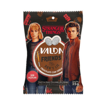 Pastilhas Valda Stranger Things Friends Chocolate E Cereja 25G