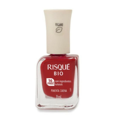 Esmalte Risqué Bio Vermelho Cremoso Pimenta Caiena 9ml