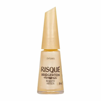Esmalte Amarelo Risqué Bridgerton Bendito Artista Cintilante 8ml