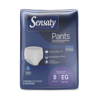 Sensaty Premium Roupa Intima Pants Tamanho EG 8 Unidades