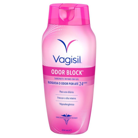 Vagisil Sabonete Íntimo Odor Block em Gel Uso Diário 354ml
