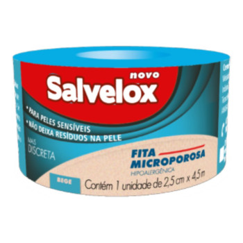 Fita Microporosa Salvelox Bege 2,5cm X 4,5m