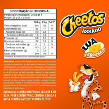 Salgadinho de Milho Lua Parmesão Elma Chips 95g Assado