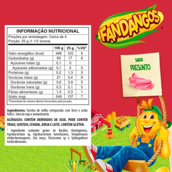 Salgadinho Presunto Elma Chips Fandangos 105g