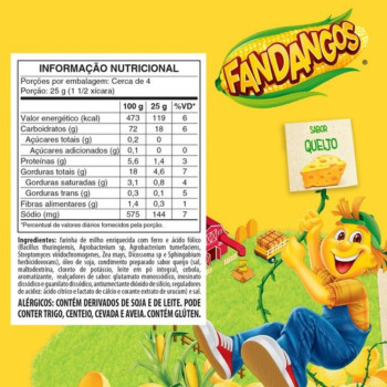 Salgadinho de Milho Queijo Fandangos Elma Chips 105g Assado