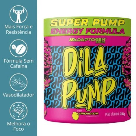 Pré-treino Dila Pump Energy Formula Sabor Manga e Laranja Com 318G Adaptogen