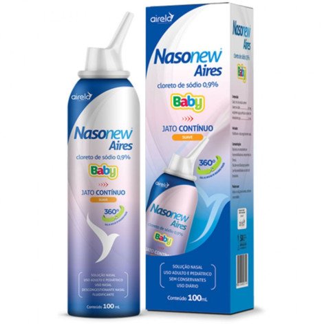 Nasonew Aires Baby Cloreto De Sódio 0,9% Jato Contínuo Suave 100ml
